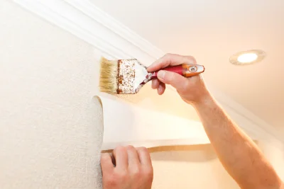 Pose de papier peint à Lavoux — revêtements muraux et toiles de verre